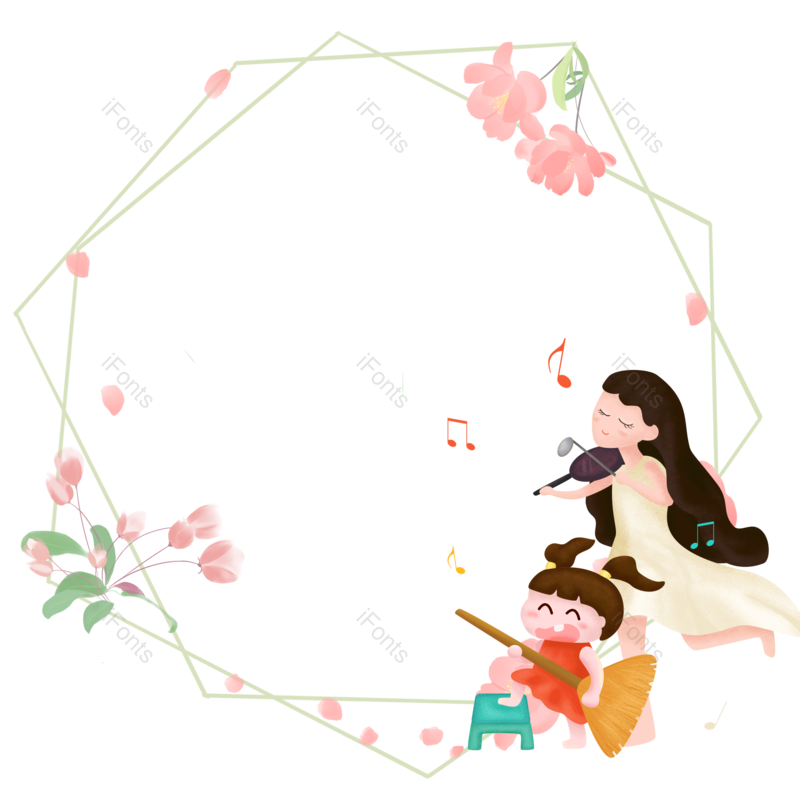 边框图片,母亲节元素,唯美边框PNG,鲜花免抠素材